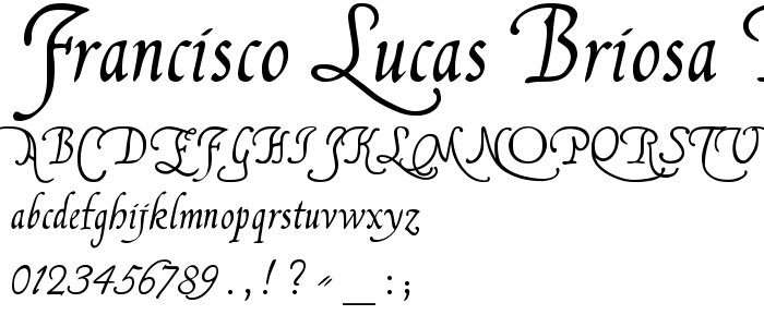 Francisco Lucas Briosa Regular font